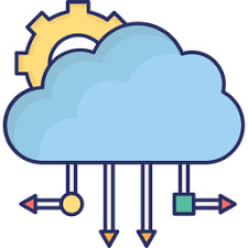 Cloud solutions service icon