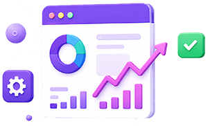 Digital growth dashboard illustration