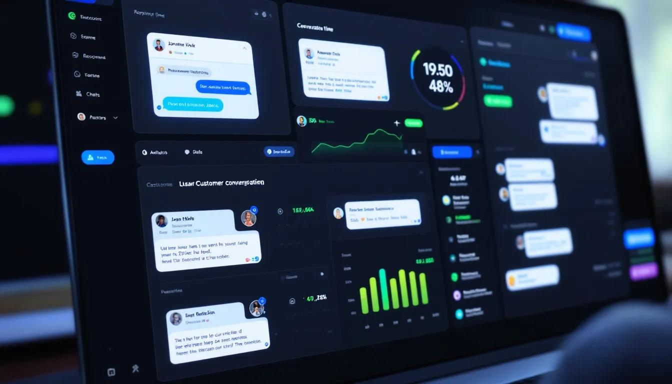 AI CRM dashboard application interface
