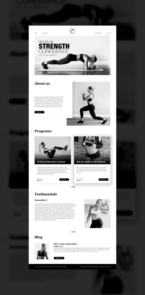 Taissa Fitness — Personal Trainer Website Design