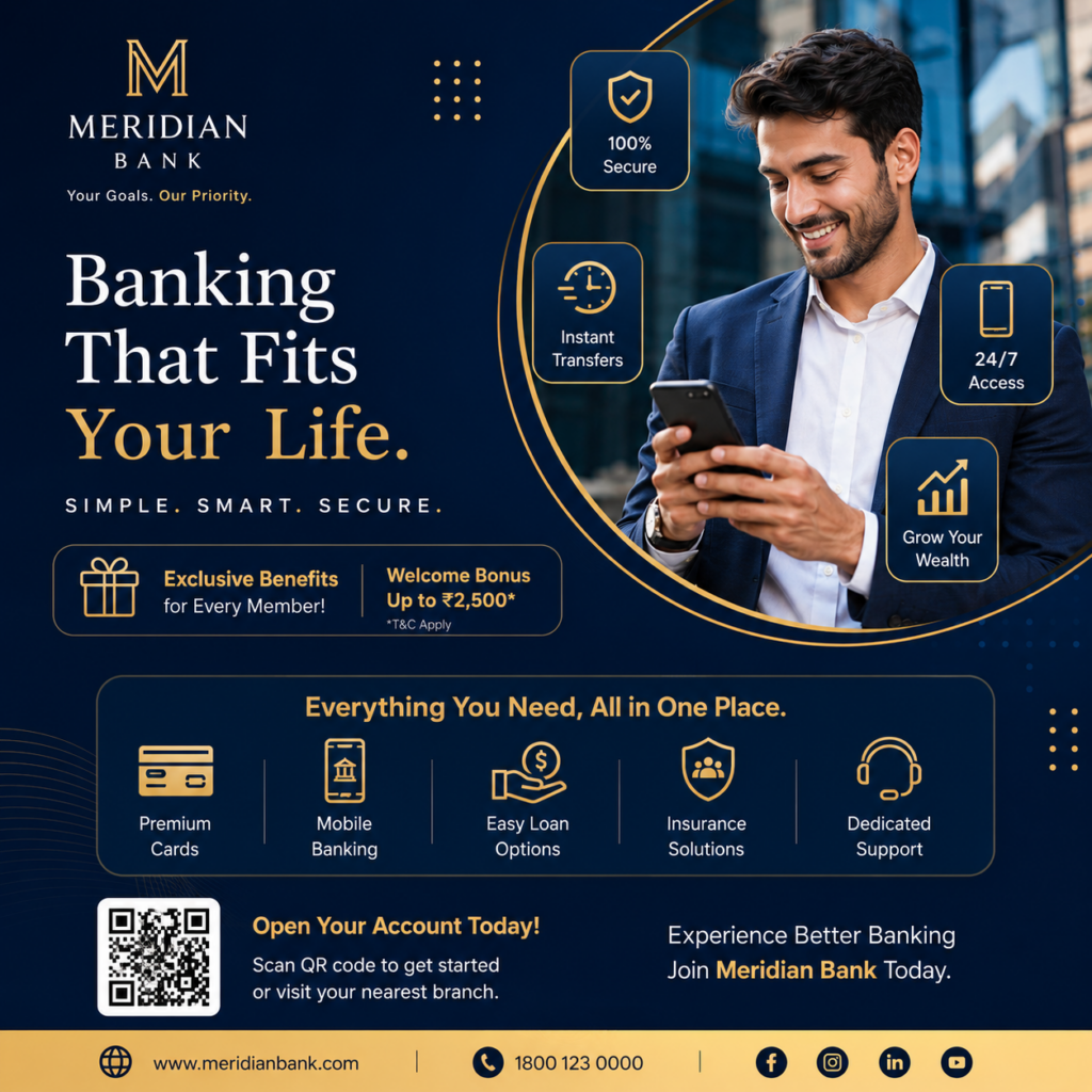 Meridian Bank Email Design & Brand Identity (Concept Project)